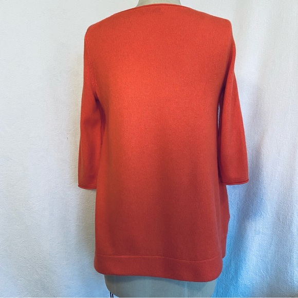 Pure Cashmere Sm crewneck in soft orange - Picture 3 of 5